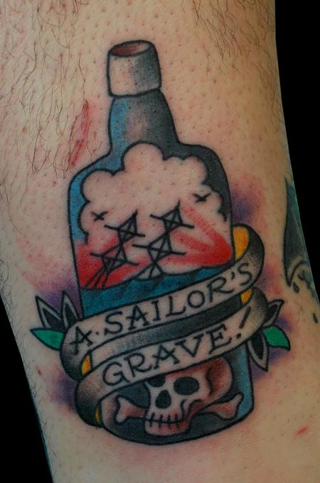 Tattoos - Traditional Sailor's Grave - 86532